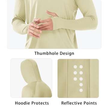 NORTHYARD Men's UPF 50+ Rash Guard Hoodie for Sports