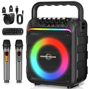 Karaoke Machine with Microphones & Remote Control