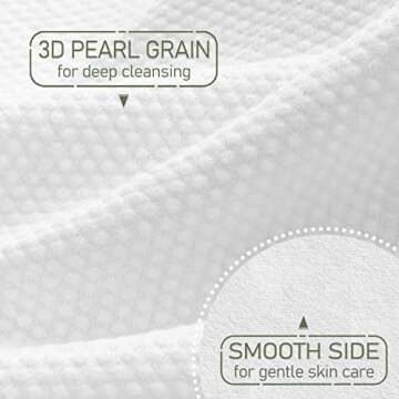 WOWOTEX Disposable Face Towel Biodegradable Large Dry Wipes 60 Count/Box Extra Thick Soft Clean Faci...