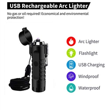 JiaDa Electric Plasma Lighter & Flashlight - Compact & Reliable