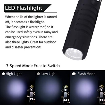 JiaDa Electric Plasma Lighter & Flashlight - Compact & Reliable