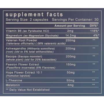 Stellace Premium Sleep Supplement: Vegan Night Capsules with Melatonin, Valerian Root & Magnesium Gycinate - Deep Sleep Aid for Conscious Rest, Reduced Nighttime Awakenings - 30 Day Supply