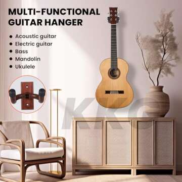 KKG Guitar Wall Mount Hanger for Acoustic & Electric Guitars