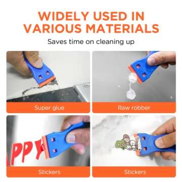 Durable Plastic Razor Blade Scraper Tool for Scratch-Free Cleaning