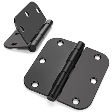Haidms 18 Pack Noise-Free Matte Black Door Hinges - Durable & Easy to Install, Perfect for Home Reno...