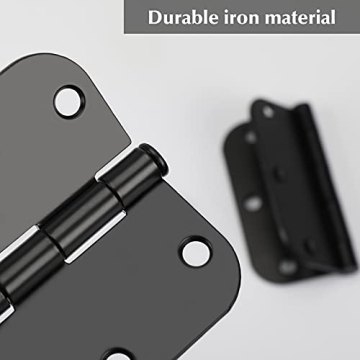 Haidms Noise-Free Matte Black Door Hinges - 18 Pack
