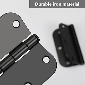 Haidms Noise-Free Matte Black Door Hinges - 18 Pack