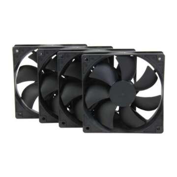 Rosewill 120mm Case Fan 4-Pack - Ultra Quiet Cooling Solution for Your PC