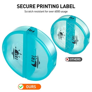 Weekly Pill Organizer 2 Times a Day, Large 7 Day Pill Box with PU Case FGcase AM PM Pill Box Daily Pill Cases Medicine Box - Rainbow Brown