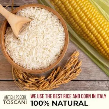 Antichi Poderi Paccheri Pasta - Organic Pasta Made from Corn and Rice - Large Circle Gluten-Free Pasta Imported from Italy, Italian Jumbo Pasta Shells - Flavorful Gourmet Pasta - 8.8 oz / 250g