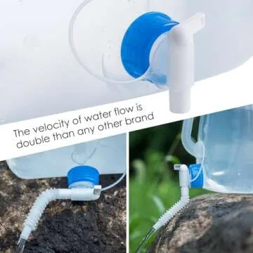 Gowithwind Collapsible Water Container Jug with Spigot, 2 Packs 5.3 Gallon BPA Free Camping Water Storage Carrier for Outdoor Hiking Backpacking & Emergency Survival Kit, Foldable Portable Canteen