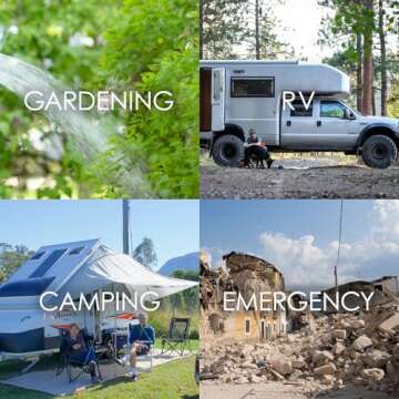 Gowithwind Collapsible Water Container Jug with Spigot, 2 Packs 5.3 Gallon BPA Free Camping Water Storage Carrier for Outdoor Hiking Backpacking & Emergency Survival Kit, Foldable Portable Canteen