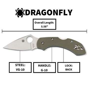 Spyderco Dragonfly Knife - Lightweight & Compact Folding Blade