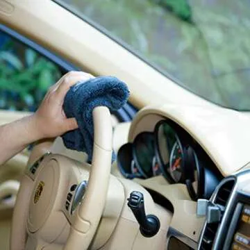 CARCAREZ Premium Microfiber Towels, Car Drying Wash Detailing Buffing Waxing Polishing Towel with Plush Edgeless Microfiber Cloth (Black)