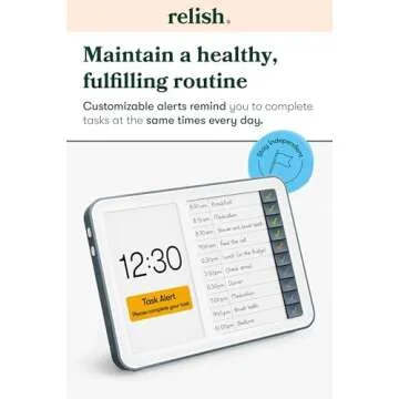 Relish Day Hub Dementia Clock with Task Manager for Seniors