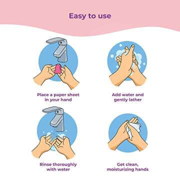 Gadgetime USA Paper Soap Sheets Assorted 4 Pack (20 Sheets Per Pack) - Portable Disposable - for Indoor, Travel, Camping, Hiking, Outdoor