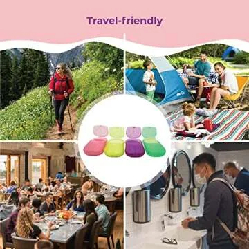 Gadgetime USA Paper Soap Sheets Assorted 4 Pack (20 Sheets Per Pack) - Portable Disposable - for Indoor, Travel, Camping, Hiking, Outdoor