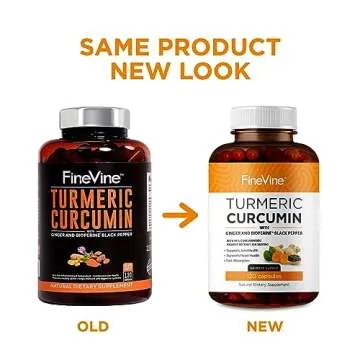Turmeric Curcumin with BioPerine Black Pepper and Ginger - Made in USA - 120 Vegetarian Capsules for Advanced Absorption, Joints Support