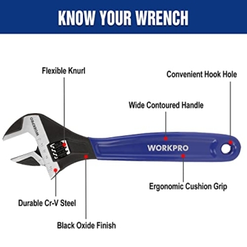 Top WORKPRO Adjustable Wrench Set for Home Repair
