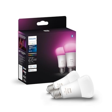 Philips Hue Smart 60W A19 LED Bulb Color-Changing 2 Pack
