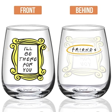 Stemless Wine Glasses Set - Friends TV Show Merchandise