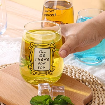 Stemless Wine Glasses Set - Friends TV Show Merchandise
