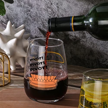 Stemless Wine Glasses Set - Friends TV Show Merchandise