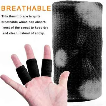 Finger Sleeves , Thumb Splint Brace For Finger Support, Breathable Elastic Finger tape, Compression pression Protector For Reliving Pain, Triggger Finger, Compression Aid For Sports, 10PCS (black)