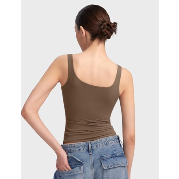 Pumifiey Women's Stylish Square Neck Tank Top for Workouts