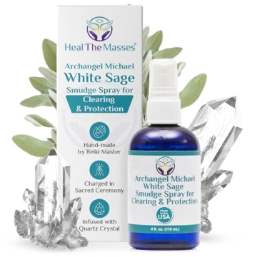 Heal the Masses White Sage Spray: White Sage Smudge Spray for Clearing and Protection - Smokeless Li...