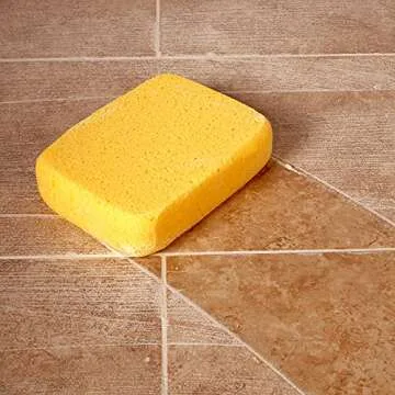 QEP 70005Q-6D 7.5 Inch x 5.5 Inch x 1.875 Inch Grouting, Cleaning and Washing Sponge, X-Large, 6-Pack, 6 Pack, Yellow, 6 Count