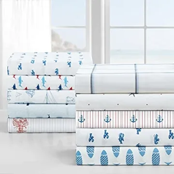 Nautica Twin Cotton Sheets - Soft & Stylish Bedding Set