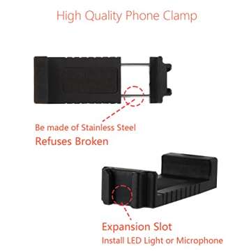 AFAXINRIE Adjustable Phone Tripod, Overhead Phone Mount, Tabletop Tripod for Cookie Decorating and Teaching Online Live Streaming and Showing Drawing Sketching Cooking