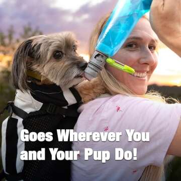 Vapur Collapsible Dog Water Bottle With Patented Lick Activated Design, Portable Hydration Water Dispenser for Walks, Hikes, and Travel, 23 Ounce, Whiteout, Pack of 1