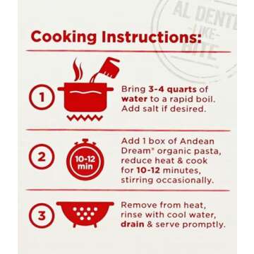Andean Dream Gluten Free Quinoa Pasta - 8 Oz Pack of 12