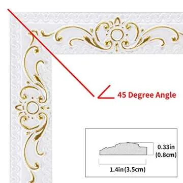 NeatiEase Flexible Molding Trim Wall Trim Self Adhesive, 16.4 Feet Peel and Stick Mirror Frame Borde...