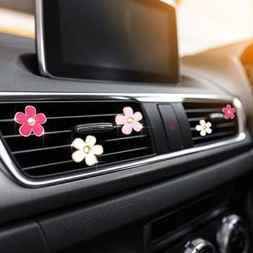 Stylish Daisy Flower Car Air Vent Clips for All Cars