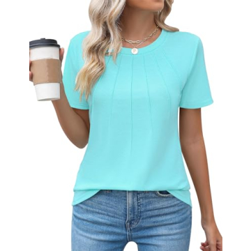 Kistore Casual Crew Neck Shirts for Women - 2024 Trendy Tops