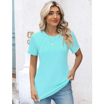 Kistore Women's Casual Summer Crew Neck Shirts