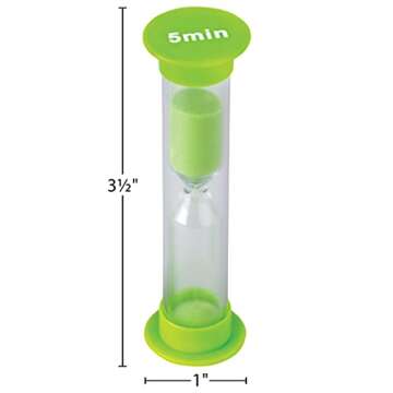Teacher Created Resources 5 Minute Sand Timer - Small (20662),Green