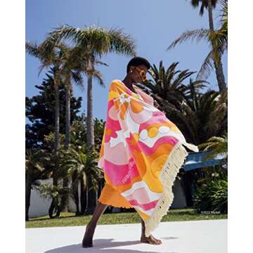 FUNBOY & Barbie Dream Oversized Beach Towel with Fringe