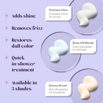 Fluffy G Hair Gloss by Hally Hair, (Clear) - 3.4 fl oz - Hair Glaze for Color-Treated, Fine, Dry & Frizzy Hair - High Shine Shiny Hair Products for Vibrant, Fluffy & Fuller-Looking Hair