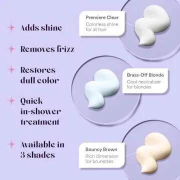 Fluffy G Hair Gloss by Hally Hair, (Clear) - 3.4 fl oz - Hair Glaze for Color-Treated, Fine, Dry & Frizzy Hair - High Shine Shiny Hair Products for Vibrant, Fluffy & Fuller-Looking Hair