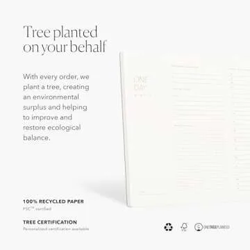 Pinesman - One Day, Elegant Daily Desk Planner, Gold Foiled, Minimalist Productivity Planner Pad, Time Blocking Hourly Schedule, To Do List Notepad, A4, 52 Pages, FSC™ Certified