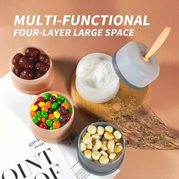 Baby Formula Dispenser on The Go, Portable Formula Container to Go, Non-Spill Stackable BPA Free Bab...