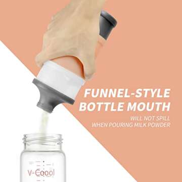 Baby Formula Dispenser on The Go, Portable Formula Container to Go, Non-Spill Stackable BPA Free Baby & Kids Snack Containers - Pink