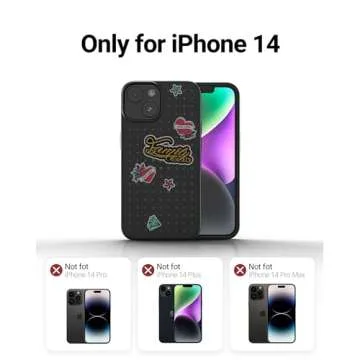 Pinit Personalized DIY Case for iPhone 14 with 6 Pins/Charms in This Bundle, Heat-Dissipation, [Mili...