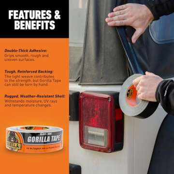 Gorilla Duct Tape, 1.88" x 50yd, Black