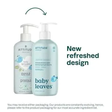 ATTITUDE 2-in-1 Shampoo and Body Wash for Baby, EWG Verified, Dermatologically Tested, Vegan, Good N...