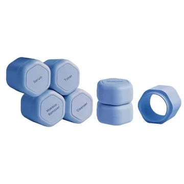 Cadence Travel Containers - Full Skincare Set - Magnetic Travel Capsules - 2 Small (0.56oz), 4 Mediu...
